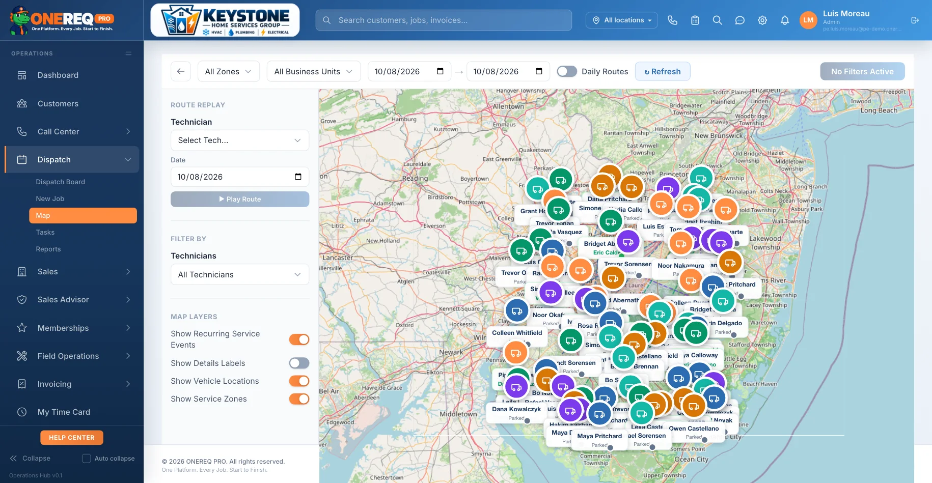 Live map