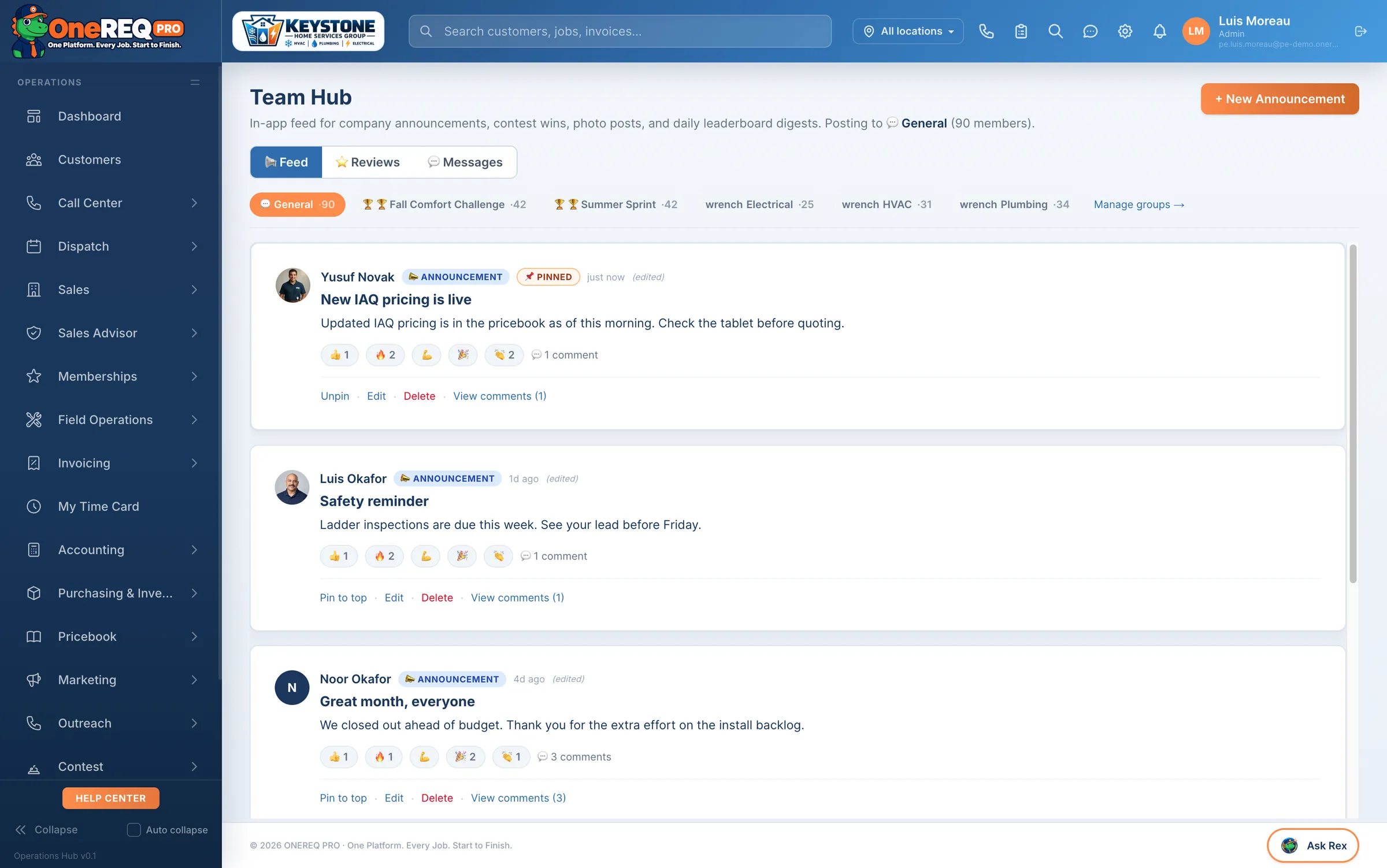 Team Hub on CRM